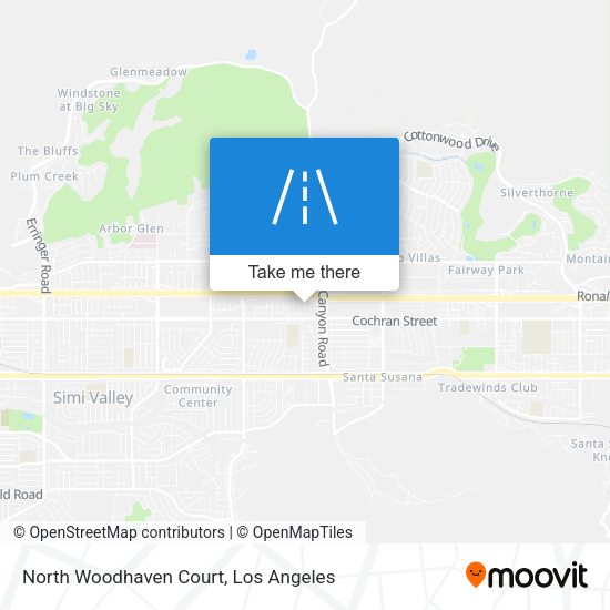 Mapa de North Woodhaven Court