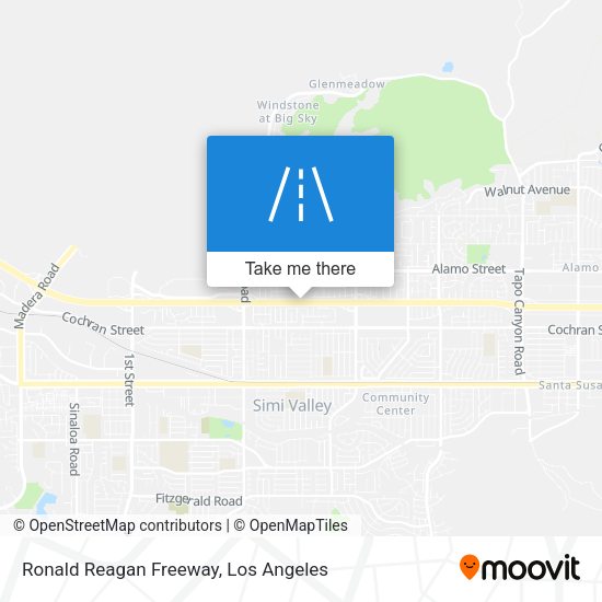 Ronald Reagan Freeway map