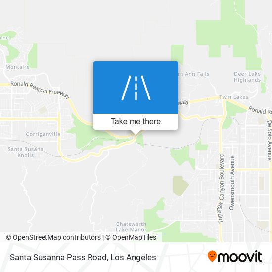 Santa Susanna Pass Road map