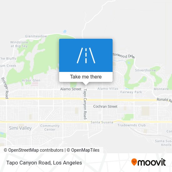 Tapo Canyon Road map
