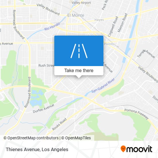 Thienes Avenue map