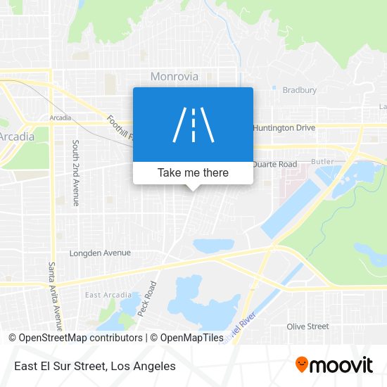 Mapa de East El Sur Street