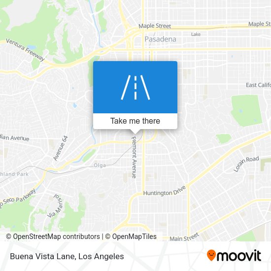 Buena Vista Lane map