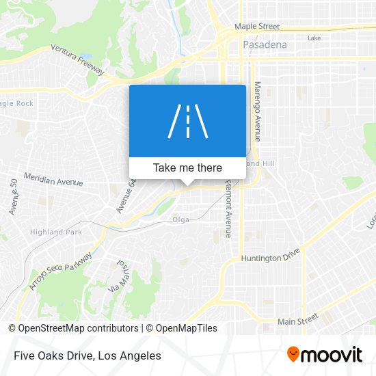 Mapa de Five Oaks Drive