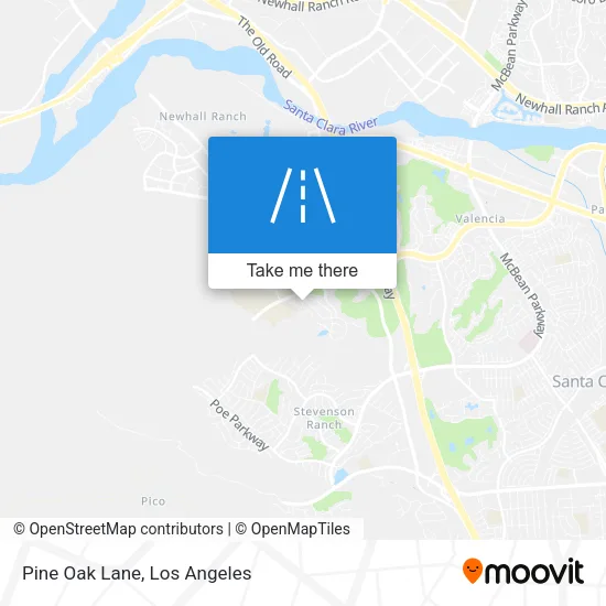 Pine Oak Lane map