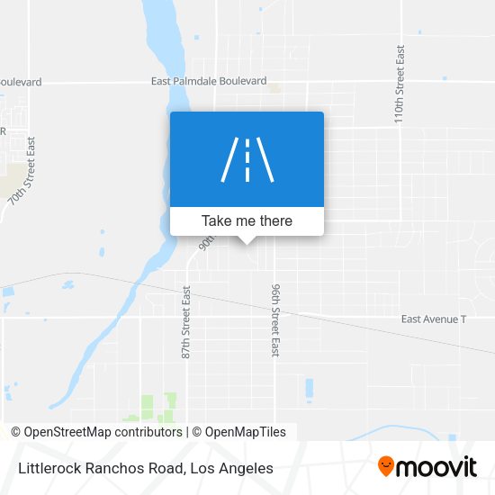 Littlerock Ranchos Road map