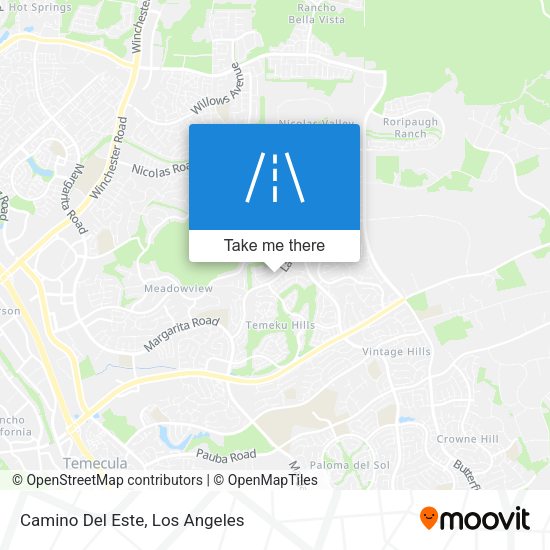 Mapa de Camino Del Este