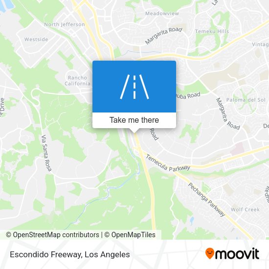 Mapa de Escondido Freeway