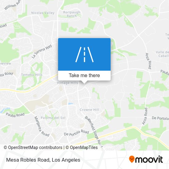 Mapa de Mesa Robles Road