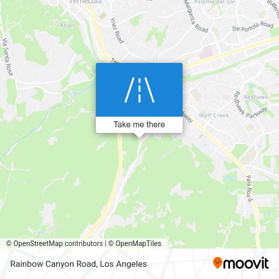 Rainbow Canyon Road map