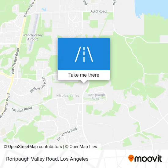 Roripaugh Valley Road map