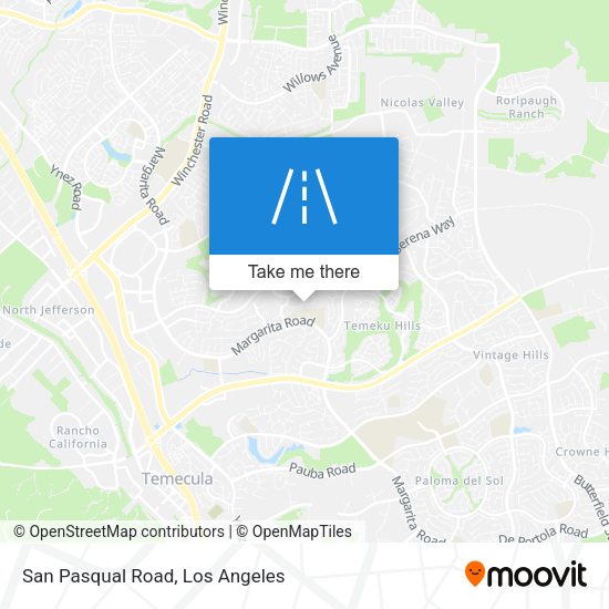 San Pasqual Road map