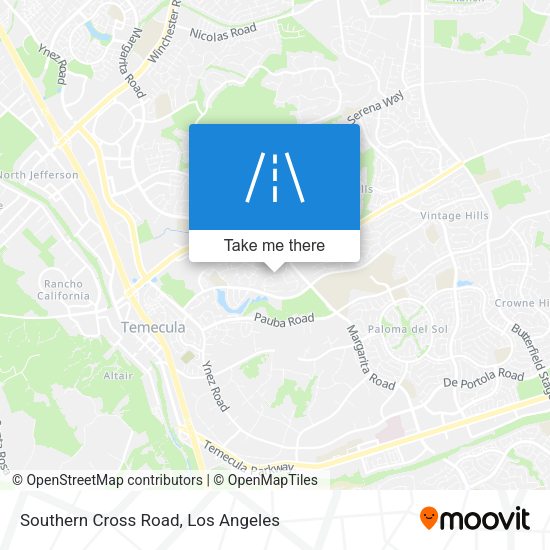 Southern Cross Road map