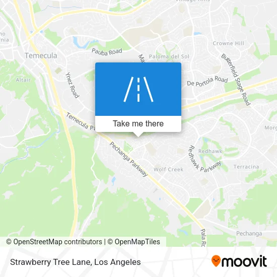 Strawberry Tree Lane map