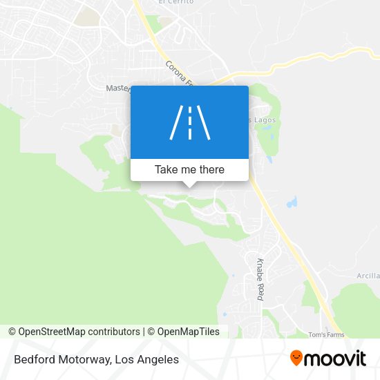 Mapa de Bedford Motorway