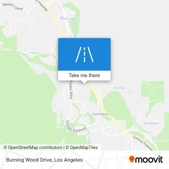 Burning Wood Drive map