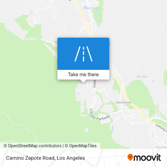 Camino Zapote Road map