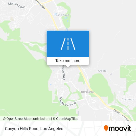 Canyon Hills Road map