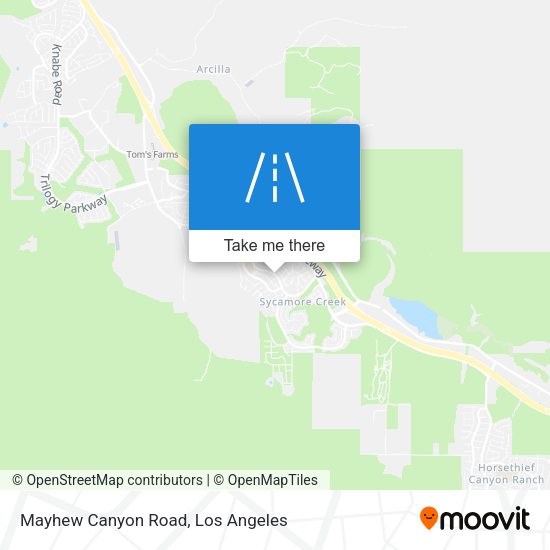 Mayhew Canyon Road map