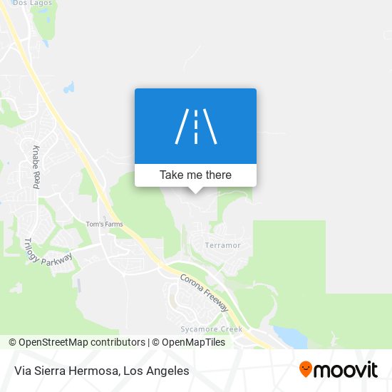 Via Sierra Hermosa map