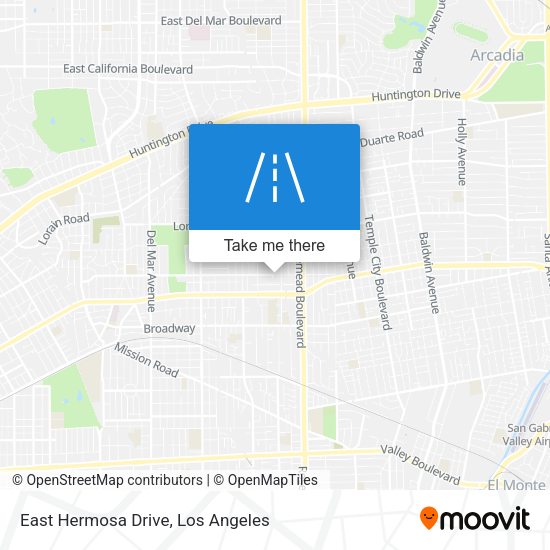 East Hermosa Drive map