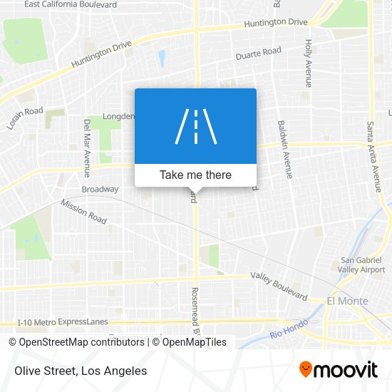 Mapa de Olive Street