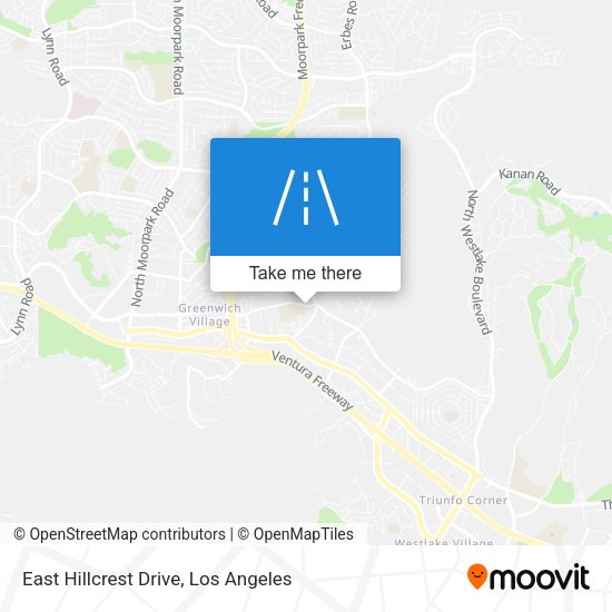 East Hillcrest Drive map