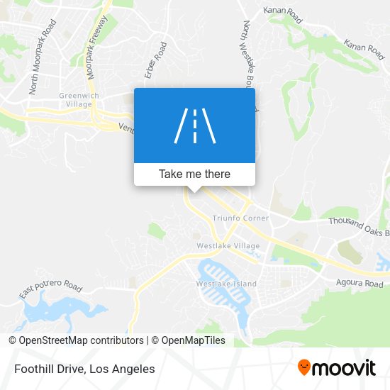 Mapa de Foothill Drive