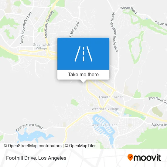 Foothill Drive map