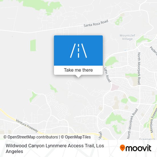 Mapa de Wildwood Canyon Lynnmere Access Trail