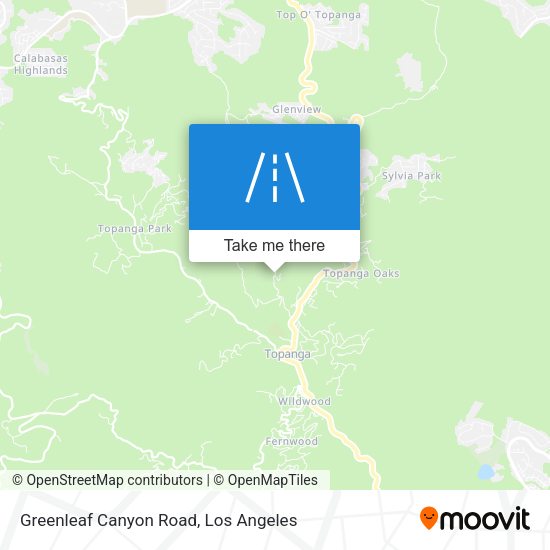 Mapa de Greenleaf Canyon Road