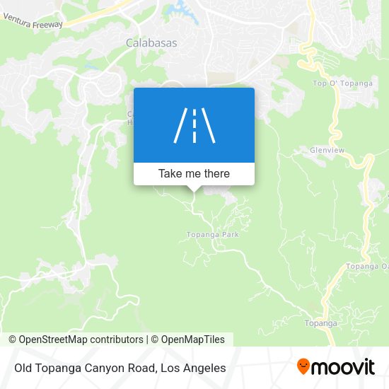Old Topanga Canyon Road map