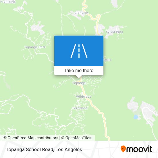 Topanga School Road map