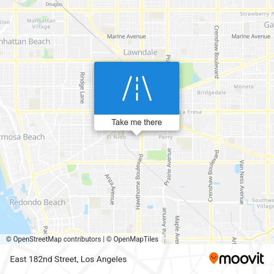 East 182nd Street map