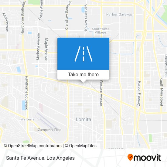 Mapa de Santa Fe Avenue