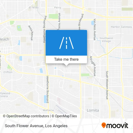South Flower Avenue map