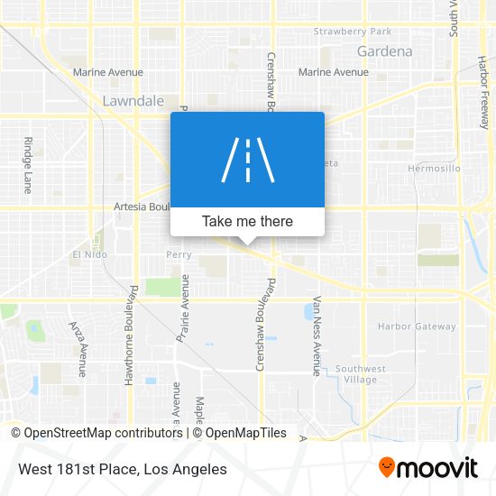 West 181st Place map