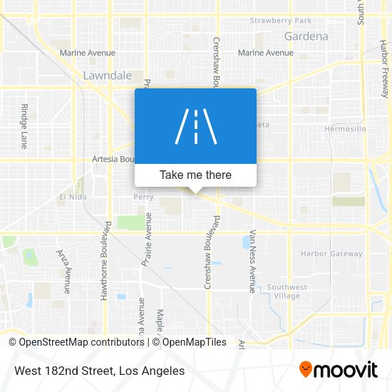 West 182nd Street map