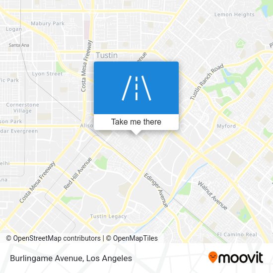 Mapa de Burlingame Avenue