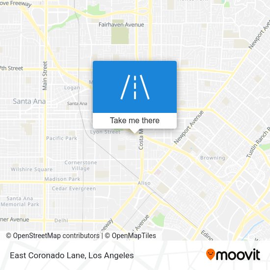 East Coronado Lane map