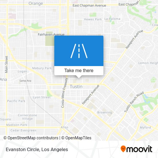 Mapa de Evanston Circle