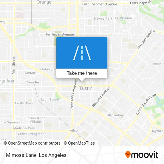 Mimosa Lane map