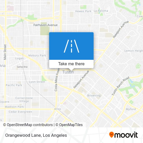 Orangewood Lane map