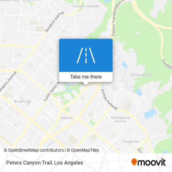 Peters Canyon Trail map