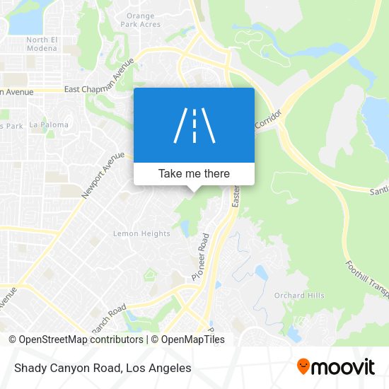 Mapa de Shady Canyon Road