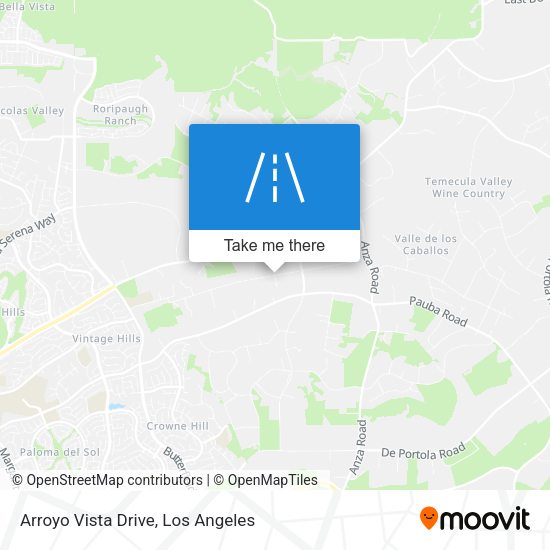 Arroyo Vista Drive map