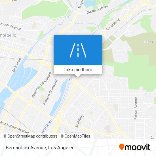 Bernardino Avenue map