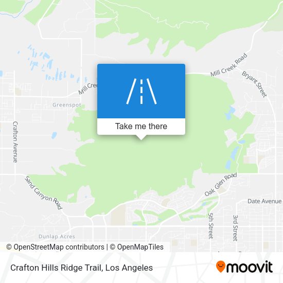 Crafton Hills Ridge Trail map