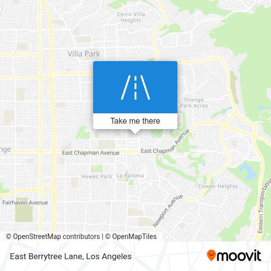East Berrytree Lane map