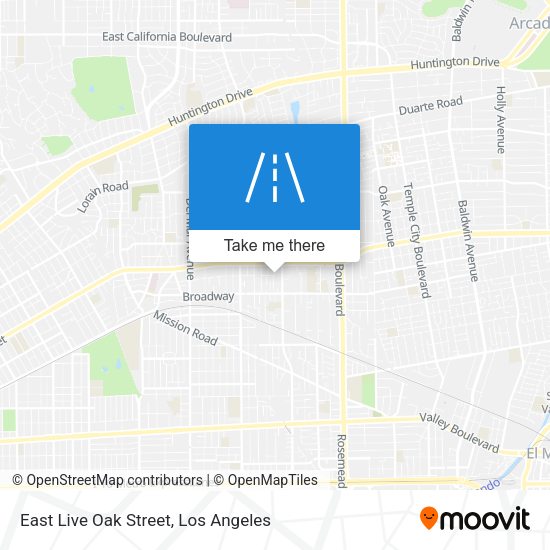 East Live Oak Street map
